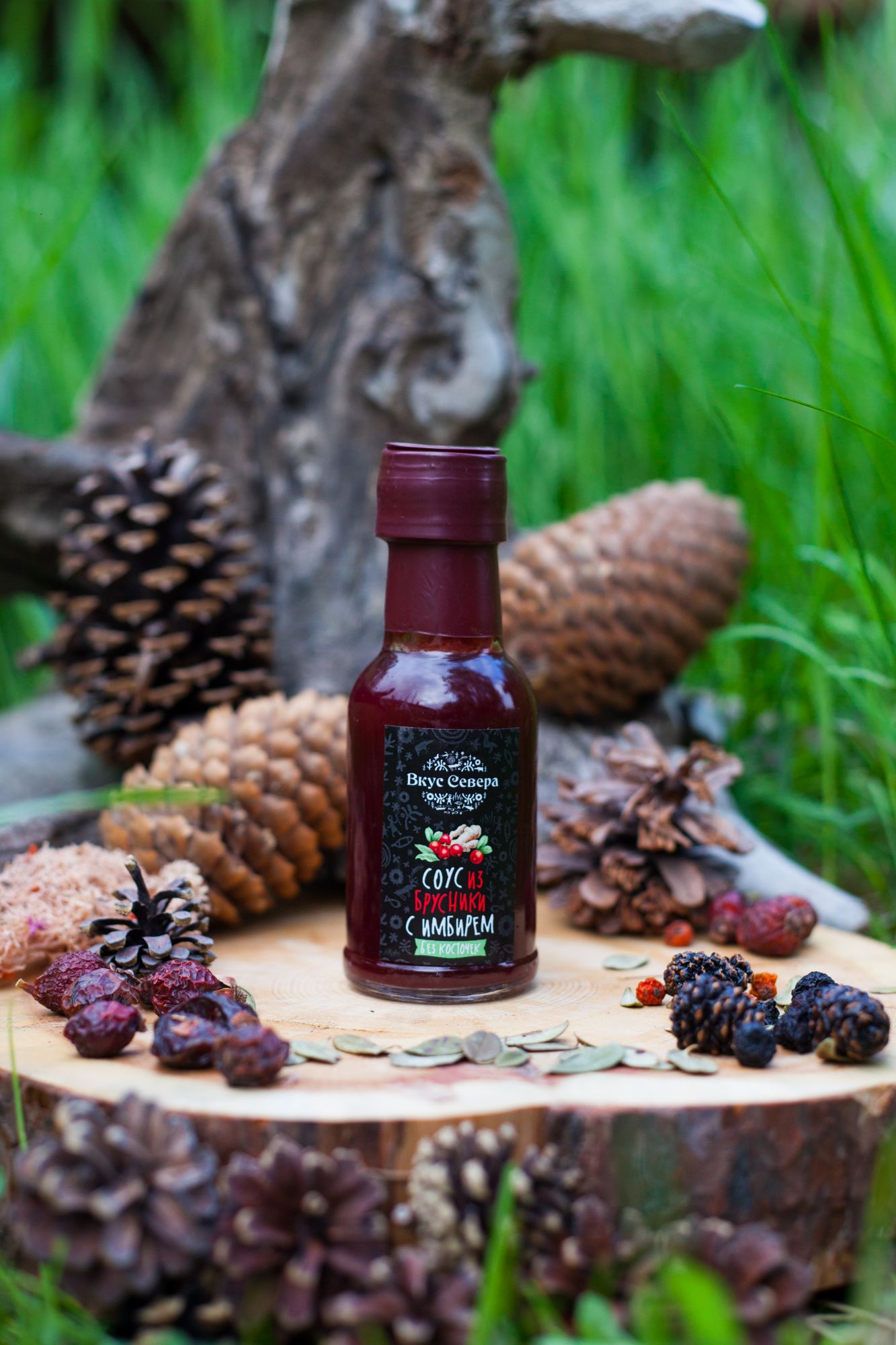 Соус из брусники с имбирём 95 мл.